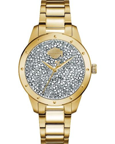 Bulova Harley Davidson Men s Gold Crystal 77L110 T T Jewellers