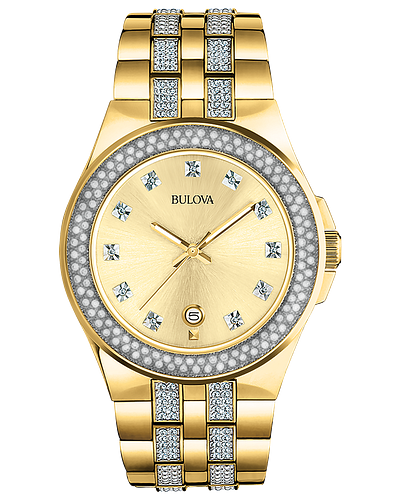 Bulova Men s PHANTOM Gold Dial Crystal 98B174 T T Jewellers