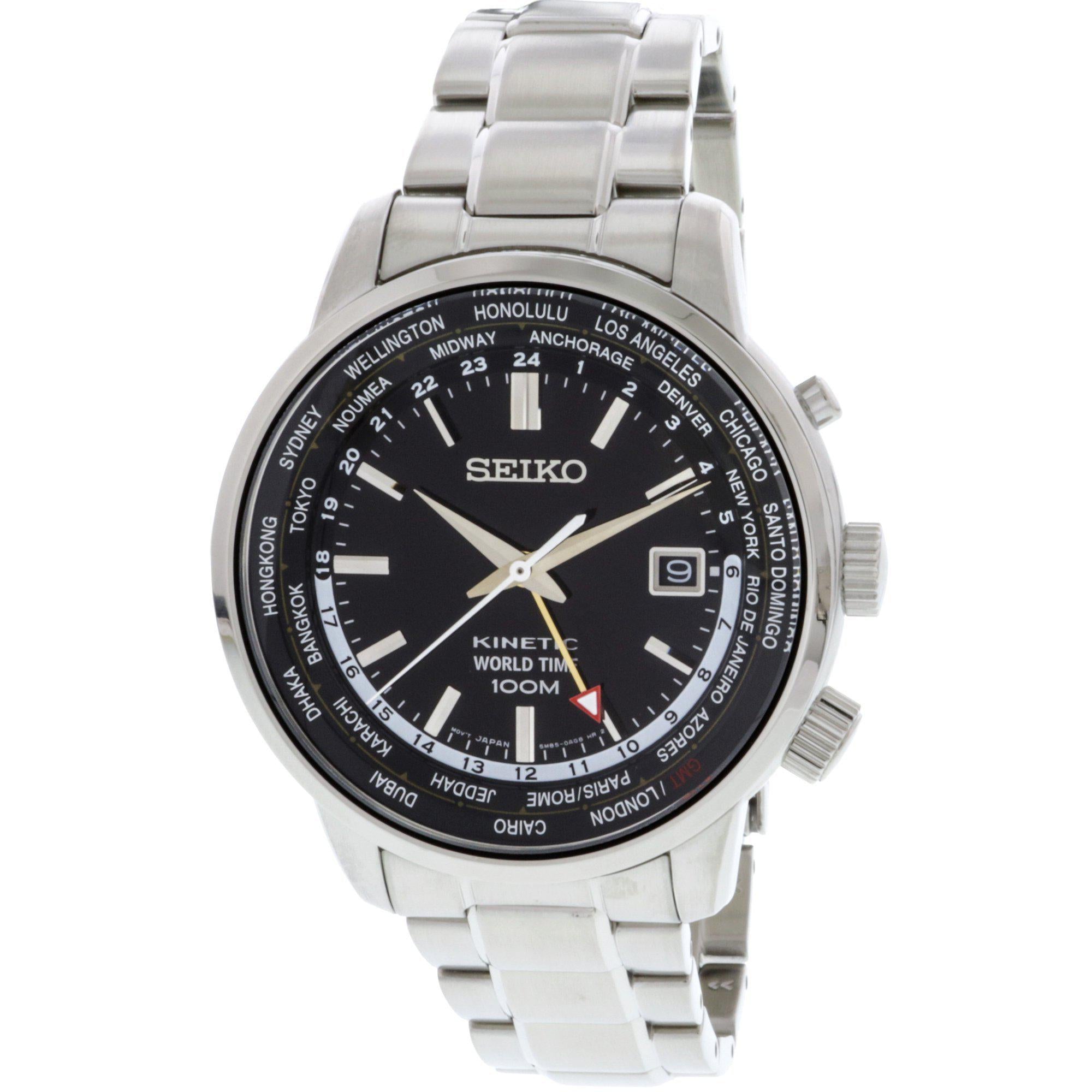 Seiko Kinetic World Time GMT Men s Watch Model SUN069 T T Jewellers