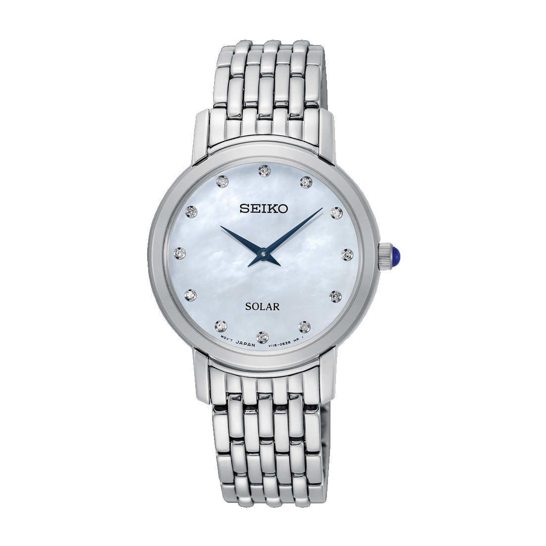 Seiko solar stainless steel watch on sale